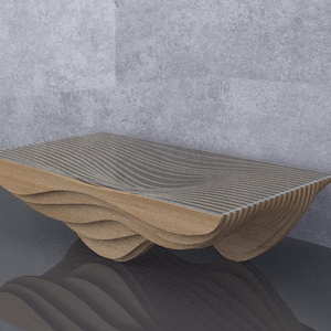 Parametric Wavy Wooden Furniture 02 / CNC files for cutting