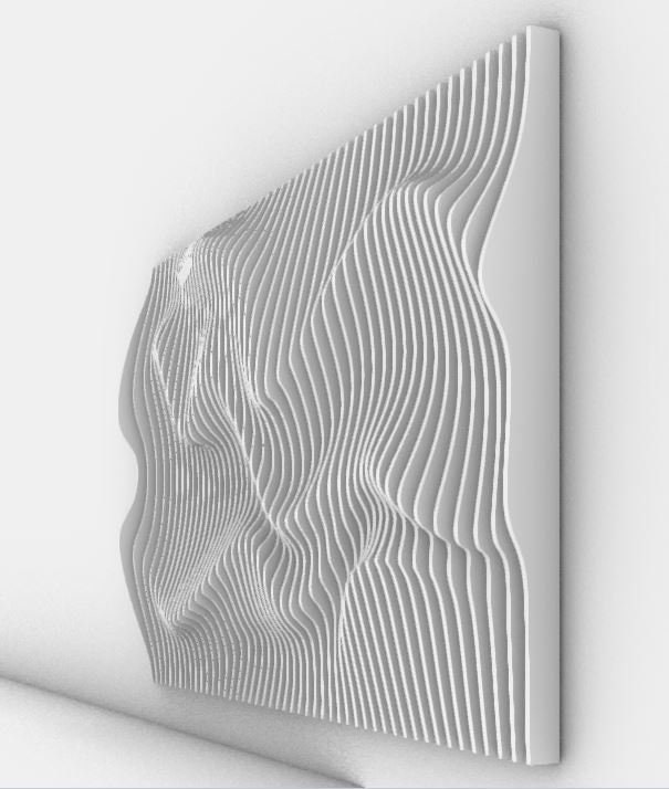 Parametric Wavy Wooden Wall Decor - 02 / CNC Files for Cutting - Etsy