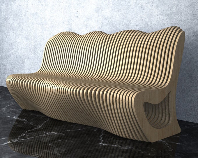 Parametric Sofa Design Wavy Wooden - Modern Office and Home Furniture ...