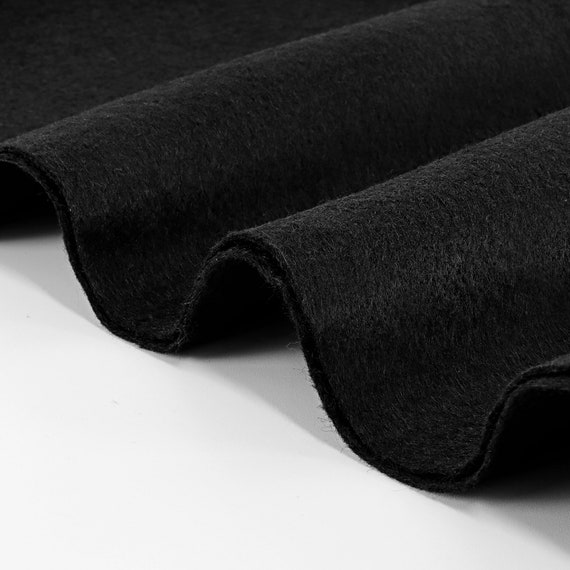 Black Felt Fabric Soft Texture for Craft Projects, Sewing, Padding