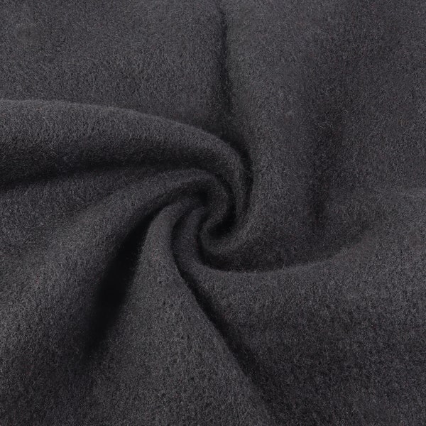 Black Felted Wool Upholstery Fabric Etsy