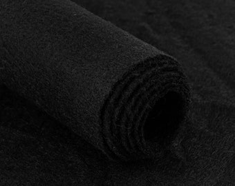 Black Felt Fabric Soft Texture for Craft Projects, Sewing, Padding DIY Material