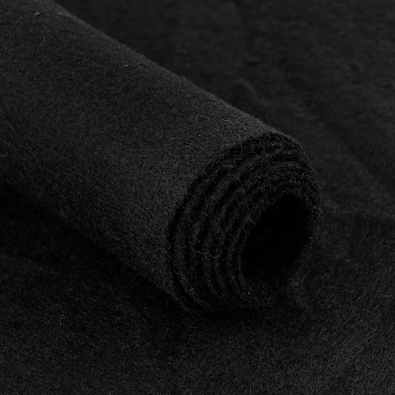 Black Felt Fabric Soft Texture for Craft Projects, Sewing, Padding DIY 