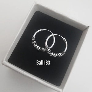 Aros Bali 18mm fabricados en plata de ley 925/ Sterling Silver 925 Bali Hoops imagen 4