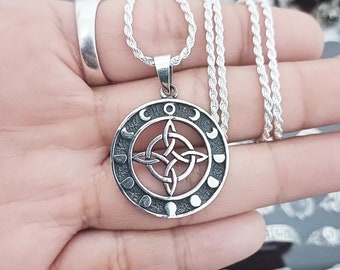 Pendentif noeud de sorcières/ Noeud de sorcières en argent sterling