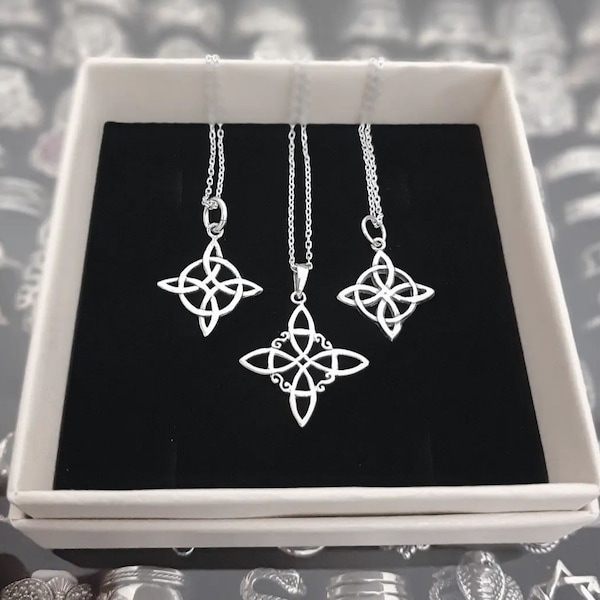 Pendentifs noeud de sorcières en argent sterling 925