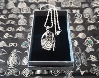 Santa Muerte Pendant made of 925 sterling silver.