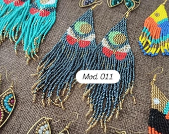 Colorful bead earrings.