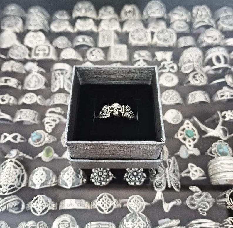 Mini winged skull ring image 1