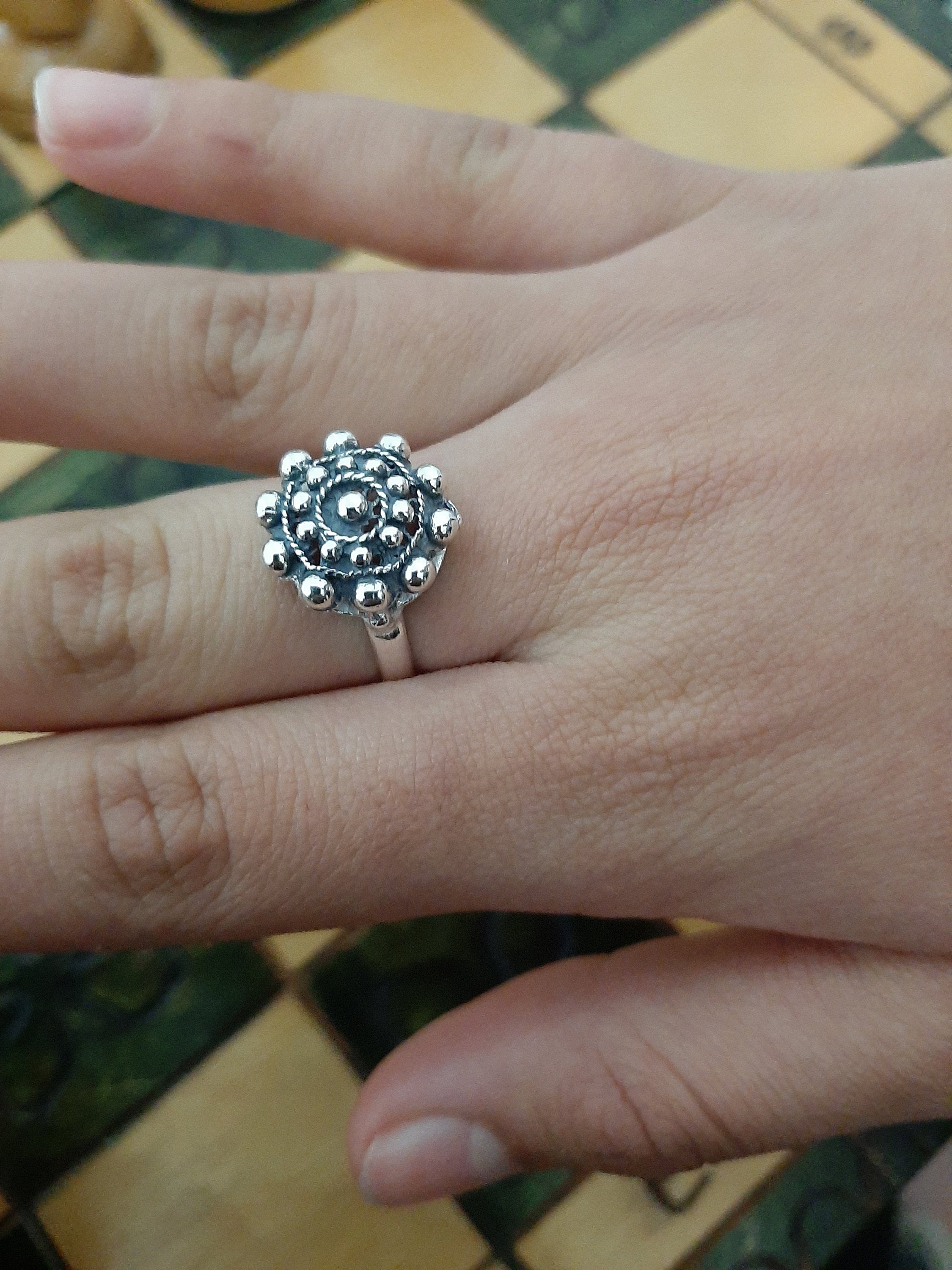 Anillo boton charro sale