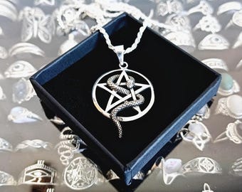 Schlangenanhänger aus 925 Sterling Silber