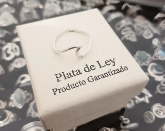 Anillo Ola en Plata de Ley 925/ Sterling Silver 925 Wave Ring