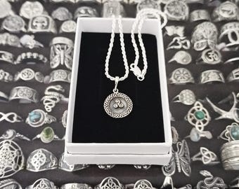 Triskel Pendant made of 925 Sterling Silver.