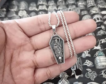 Santa Muerte pendant made of 925 sterling silver