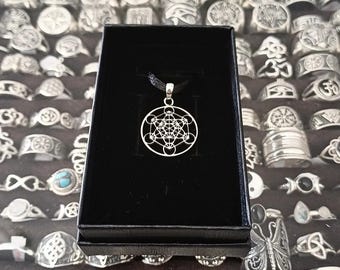 Metatron's Cube pendant made of 925 sterling silver / Sterling Silver Metatron Pendant