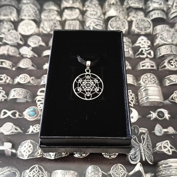 Metatron's Cube pendant made of 925 sterling silver / Sterling Silver Metatron Pendant