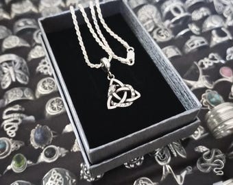 Triquetra and Snake Pendant made of 925 sterling silver