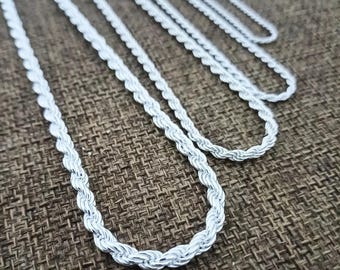 Sterling silver 925 rope chain