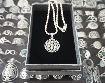 Flower of Life pendant 16mm made of 925 sterling silver
