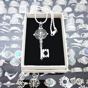 St. Benedict Key Pendant Sterling Silver 925