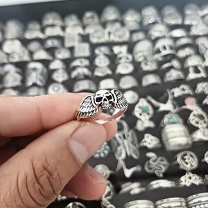 Mini winged skull ring image 2
