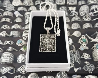 Saint Benedict medal made of 925 sterling silver / Saint Benedict Sterling Silver Pendant