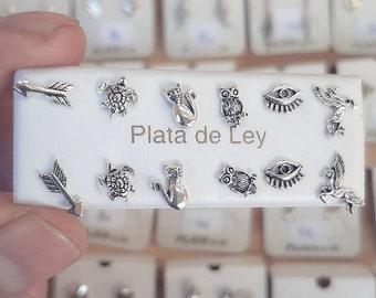 Pendientes minimalistas fabricados en plata de ley 925/ Sterling Silver minimalist earrings