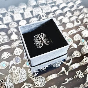 Butterfly ring made of 925 sterling silver