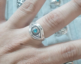 Eye of Providence Ring in 925 Sterling Silver/ Sterling Silver Eye Ring