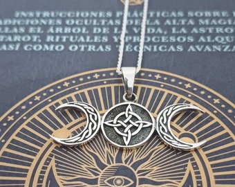 Pendentif Triple Déesse et Noeud de Sorcière