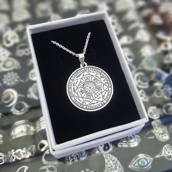 Pendentif Sept Archanges en argent sterling 925/ Pendentif Sept Archanges en Argent Sterling