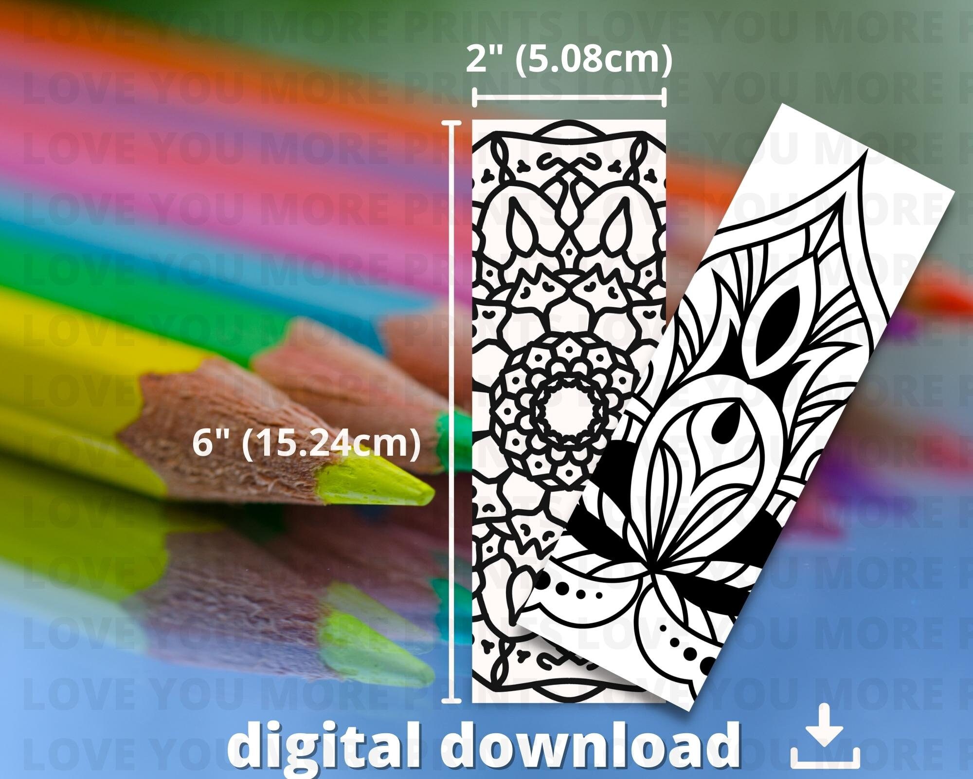 4 Printable Bookmarks Template Printable Bookmarks Set - Etsy