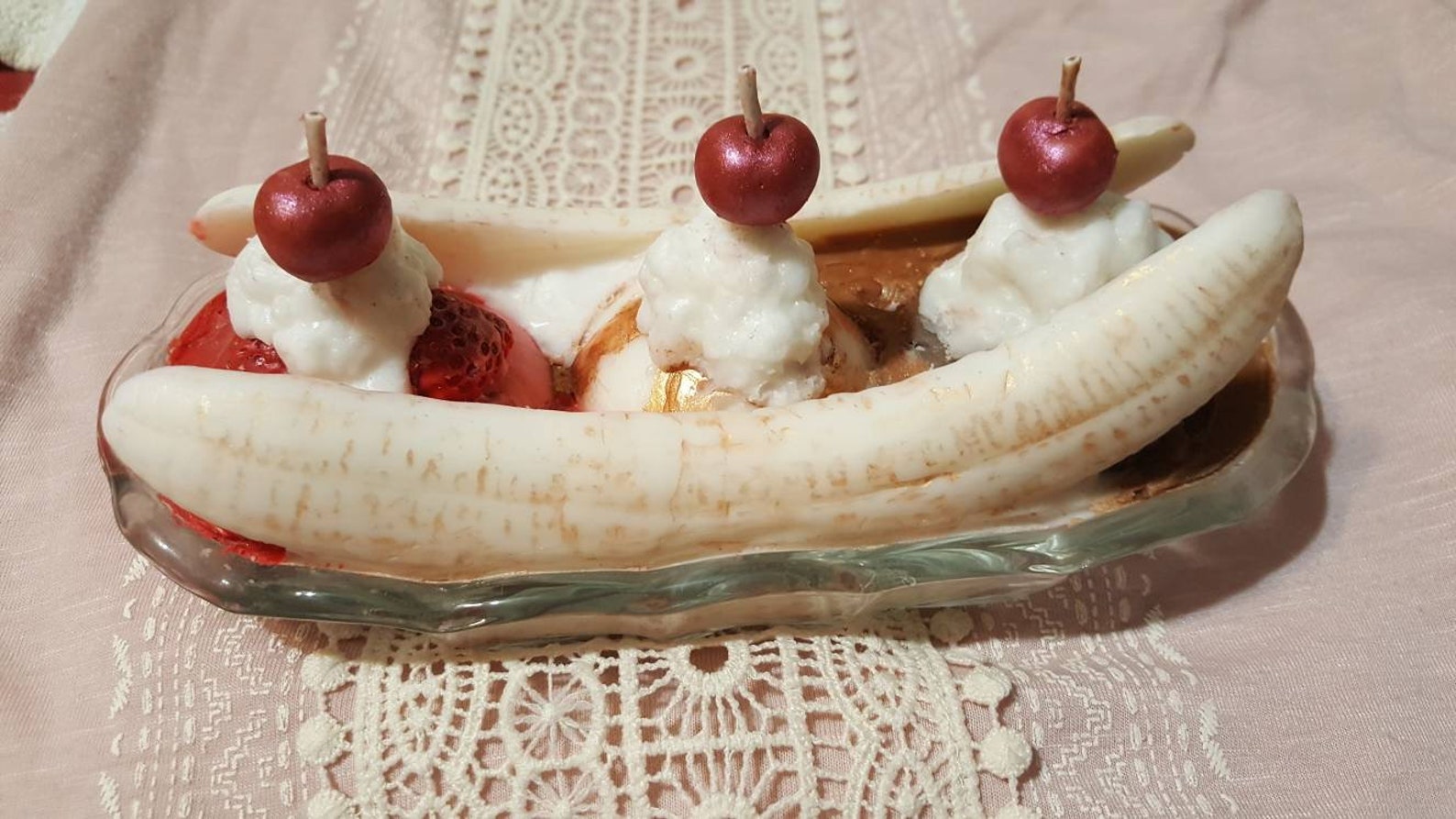Banana Split Candle Etsy