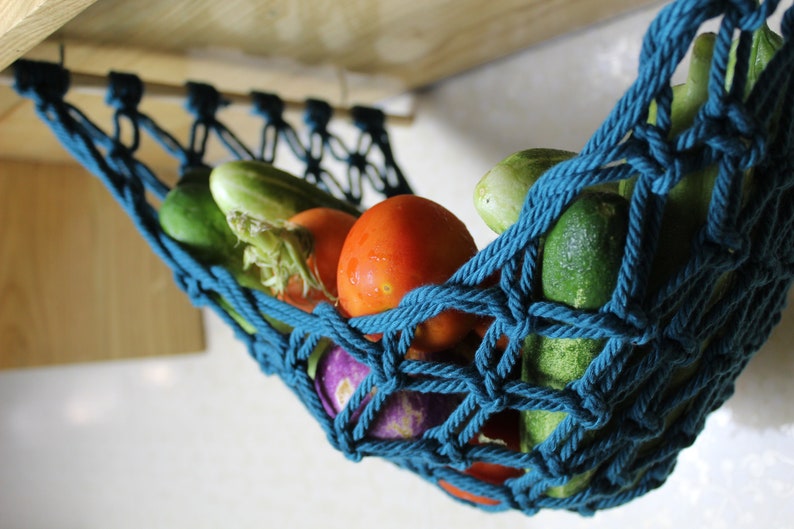 Fruit Veggie Hammock Under Hanging Fruit Basket Etsy
