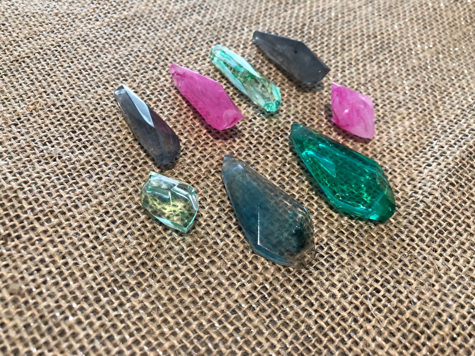 Resin Gems Set di 8 / Gem Art Collectable Set / Resin Art Etsy