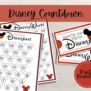 Vacation Countdown Printable -  Instant download - 25 Days - 50 Days - Quick and Easy