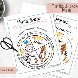 Months of the Year Wheel and Seasons Wheel Printable - Circle Time ...