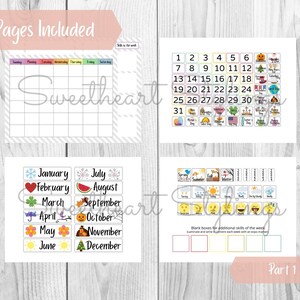Circle Time Calendar PRINTABLE - Perpetual Calendar - Digital Download ...