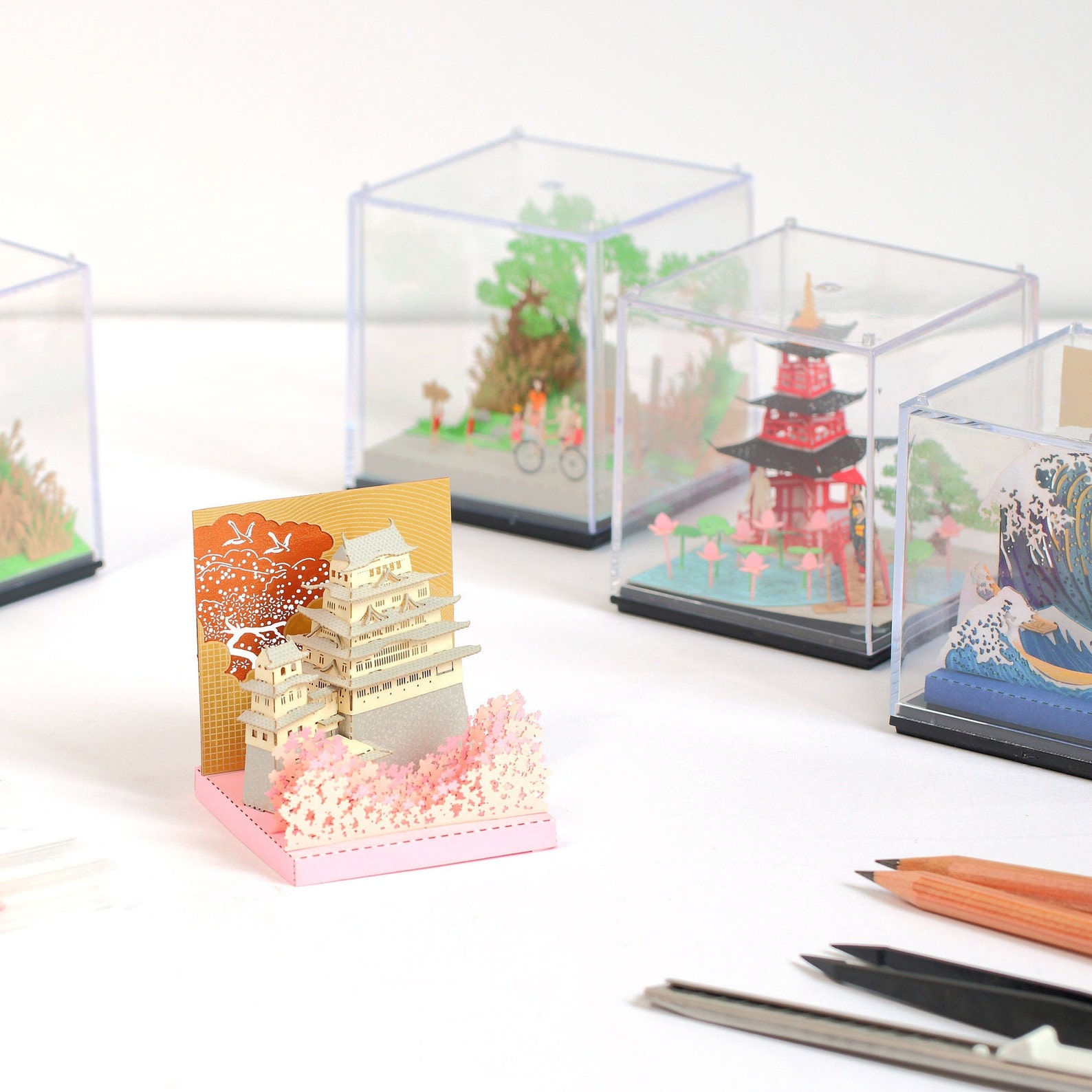 FingerART Himeji Castle 3D Paper Model Kit Papercraft Etsy