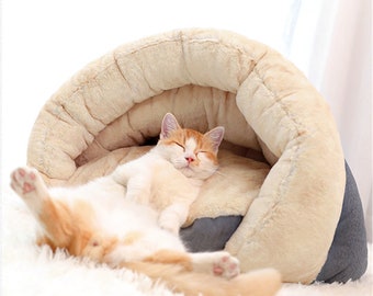 Cat bed winter keep warm  four seasons general semi-enclosed bed house kennel pet Puppy bed
