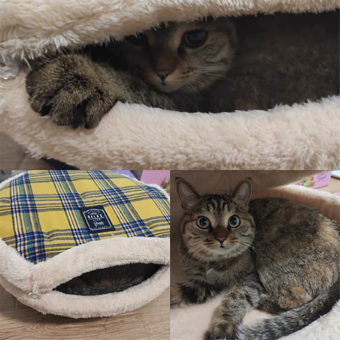Personalised Dorayaki cat bed winter warm closed dualuse Etsy