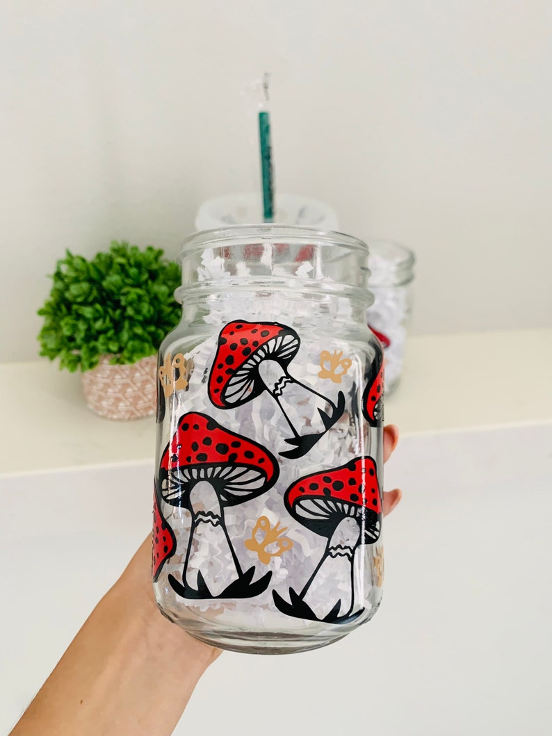 Mushroom Mason Jar Etsy