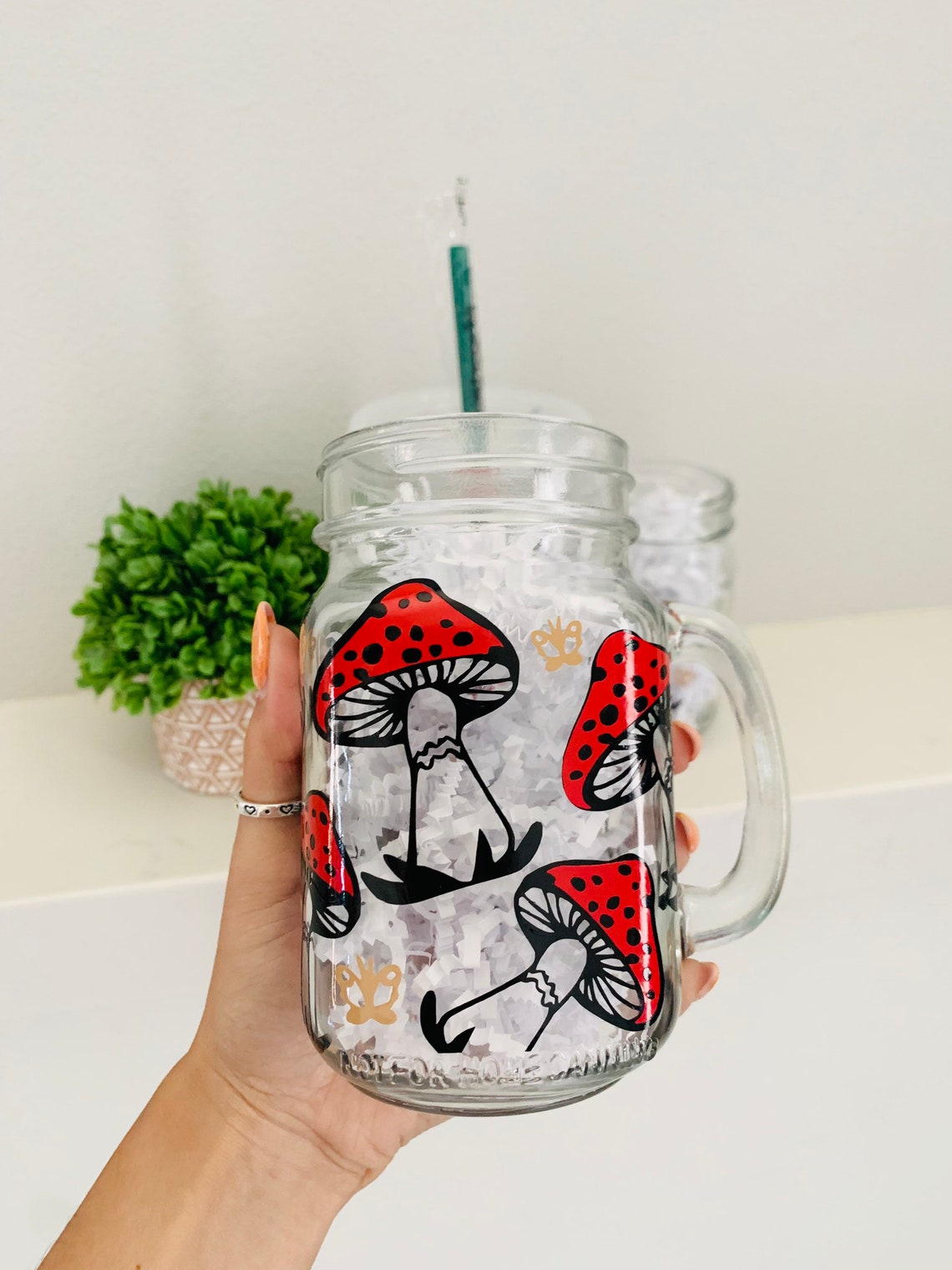 Mushroom Mason Jar Etsy