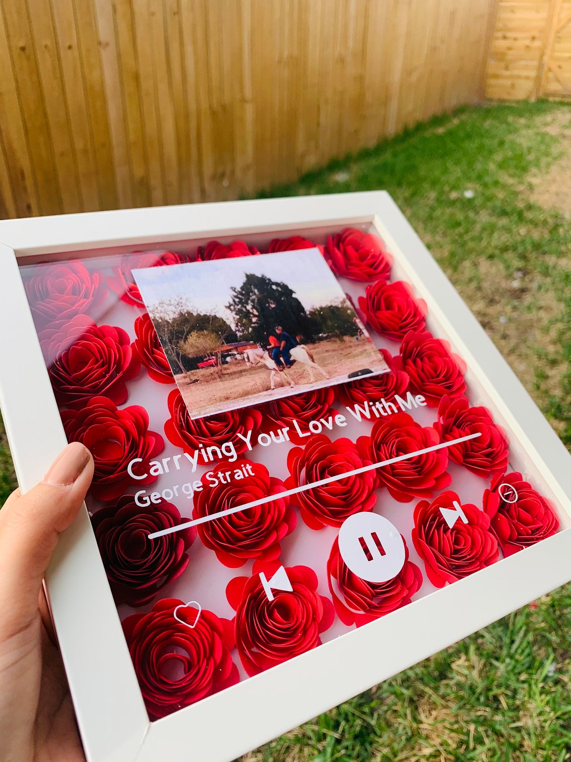 Rose Song Frame Etsy