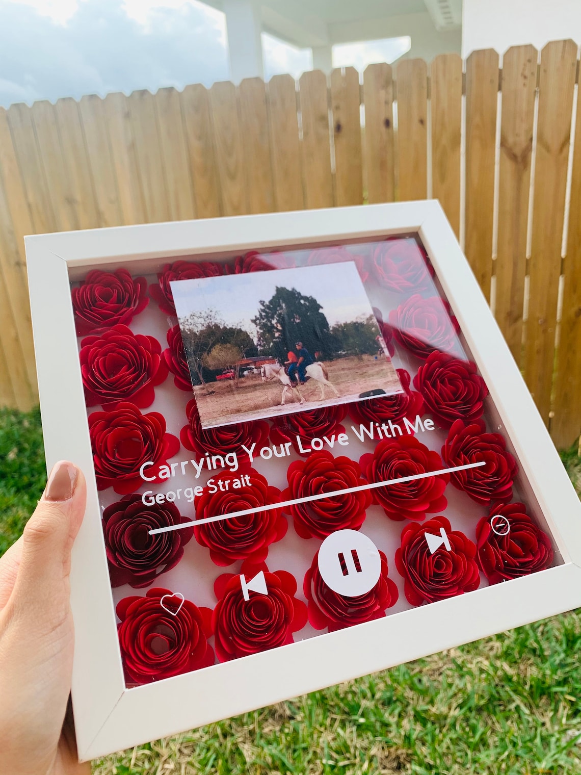 Rose Song Frame Etsy