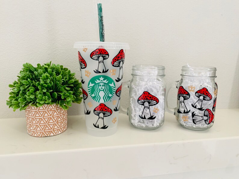 Mushroom Mason Jar Etsy