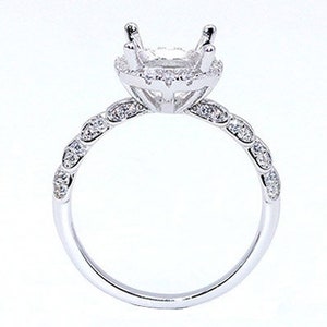 925 Silver, Moissanitring Blank/Bas/Montage/Infattning, 0,5/1/2/3 Karat, Ej Justerbar Ring