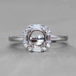 925 Silver, Moissanite Ring Blank/Base/Mount/Setting, 1/2/3 Carat, Adjustable Ring