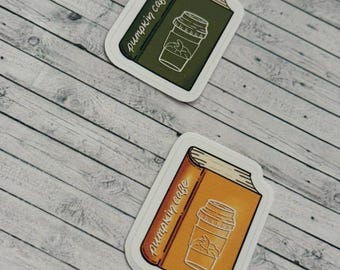 Autumnal Themes Book Set, Die Cut Functional and Handmade Planner Stickers