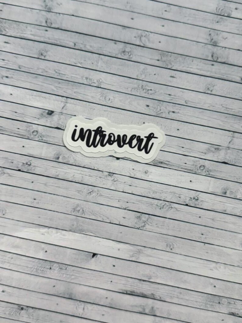 Introvert in Font Six, Functional and Handmade Planner Die Cut Sticker ...